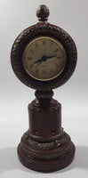 Wood Look Bronze Finish Acorn Swag 9" Tall Heavy Resin Quartz Clock