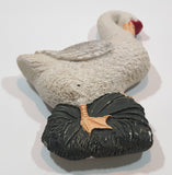 White Goose Bird 2 1/4" x 3 1/2" Resin Fridge Magnet