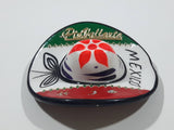 Puerto Vallarta Mexico Flag Colored Sombrero 2 1/2" x 2 3/4" Clay Pottery Fridge Magnet