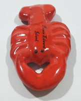 Prince Edward Island Red Lobster Shaped 1 7/8" x 3 1/4" Clay Pottery Fridge Magnet