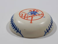 1989 RUSS New York Yankees MLB Baseball Team Baseball Shaped 1 3/4" Diameter Hard Plastic Fridge Magnet