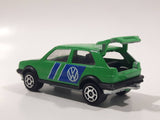 Majorette No. 235 VW Golf GTI Green 1/56 Scale Die Cast Toy Car Vehicle with Opening Rear Hatch