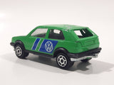 Majorette No. 235 VW Golf GTI Green 1/56 Scale Die Cast Toy Car Vehicle with Opening Rear Hatch