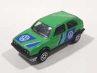 Majorette No. 235 VW Golf GTI Green 1/56 Scale Die Cast Toy Car Vehicle with Opening Rear Hatch