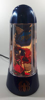 2001 Rabbit Tanaka Marvel Comics Spider-Man Blue 14" Tall Rotating Turning Motion Lamp Light