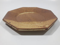 Vintage William Mason Brown Sand Tones Studio Pottery 6 1/4" Plate Signed Mason