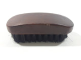 Dark Stained Wood 3 3/8" Long Wood Small Shoe Brush with Black Bristles