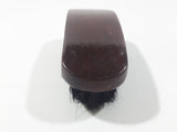 Dark Stained Wood 3 3/8" Long Wood Small Shoe Brush with Black Bristles
