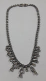 Vintage Clear Sparkling Rhinestone 15" Long Necklace