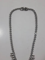 Vintage Clear Sparkling Rhinestone 15" Long Necklace