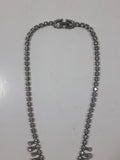 Vintage Clear Sparkling Rhinestone 15" Long Necklace