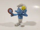 2013 "Vanity" Smurf Holding Hand Mirror PVC Toy Figure McDonald's Happy Meal