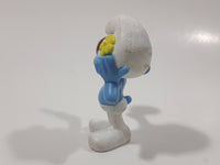 2013 "Vanity" Smurf Holding Hand Mirror PVC Toy Figure McDonald's Happy Meal