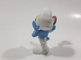 2013 "Vanity" Smurf Holding Hand Mirror PVC Toy Figure McDonald's Happy Meal