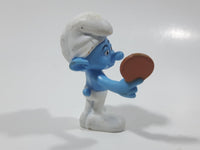 2013 "Vanity" Smurf Holding Hand Mirror PVC Toy Figure McDonald's Happy Meal