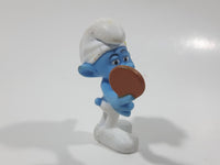 2013 "Vanity" Smurf Holding Hand Mirror PVC Toy Figure McDonald's Happy Meal