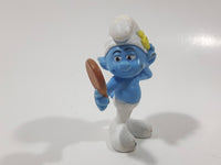 2013 "Vanity" Smurf Holding Hand Mirror PVC Toy Figure McDonald's Happy Meal