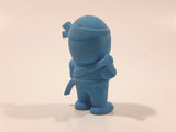 OOLY Blue Ninja 1 3/4" Tall Rubber Toy Figure Eraser