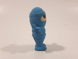 OOLY Blue Ninja 1 3/4" Tall Rubber Toy Figure Eraser