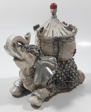 Decorated Indian Elephant with Howdah 5 1/2" Long Resin Sculpture Ornament