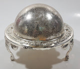 Vintage Silver Plated Dome Roll Top 5 1/4" Diameter Caviar Butter Serving Dish Made in England