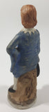Vintage Homco Blue Boy Holding Black Hat 6" Tall Ceramic Figurine