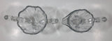 Vintage Heavy Glass Creamer and Sugar Bowl 4" Tall