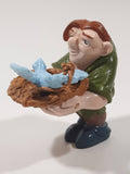 Disney Hunchback of Notre Dame Quasimodo Holding Nest with Blue Bird PVC Toy Figure 3 1/8" Tall