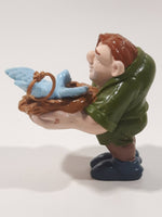 Disney Hunchback of Notre Dame Quasimodo Holding Nest with Blue Bird PVC Toy Figure 3 1/8" Tall