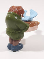 Disney Hunchback of Notre Dame Quasimodo Holding Nest with Blue Bird PVC Toy Figure 3 1/8" Tall