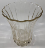 Vintage Bubble Bottom 7 1/2" Tall Heavy Glass Flower Vase