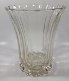 Vintage Bubble Bottom 7 1/2" Tall Heavy Glass Flower Vase