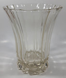 Vintage Bubble Bottom 7 1/2" Tall Heavy Glass Flower Vase