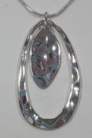 Joe Fresh Shiny Silver Tone Metal 30" Long Necklace