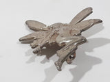 Vintage Nude Fairy 2 1/4" Sterling Silver Style Metal Brooch Pin No Markings