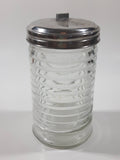 Vintage Ring Ribbed Glass Sugar Dispenser 5 1/4" Tall