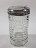 Vintage Ring Ribbed Glass Sugar Dispenser 5 1/4" Tall