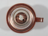 Vintage Small Copper Oil Lamp with Glass Flume 8" Tall
