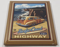 Pacific Coast Highway 101 Woody Wagon Themed 2 1/8" x 3 1/8" Fridge Magnet