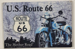 U.S. Route 66 "The Mother Road" Chicago, IL to Santa Monica, CA Motor Cycle Themed 2 1/8" x 3 1/8" Fridge Magnet