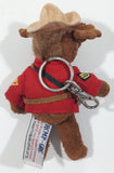 Stuffed Animal House RCMP Royal Canadian Mounted Police Moose Character 5" Tall Plush Key Chain