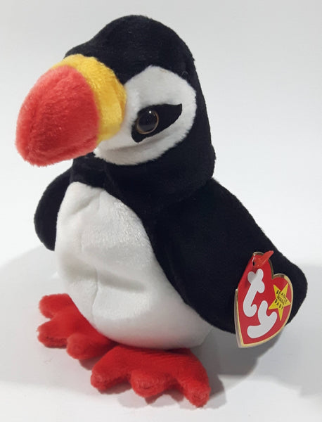 1997 Ty Beanie Babies Collection 'Puffer' Bird 6 1/2" Tall Stuffed Animal Bean Bag Plush with Tags