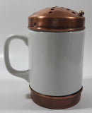 Vintage Copper and Ceramic 5 1/2" Tall Cheese Shaker