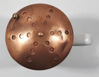 Vintage Copper and Ceramic 5 1/2" Tall Cheese Shaker
