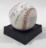 1996 American Legends 1936 First Hall of Fame Election 60th Anniversary Inaugural Election Baseball Ball on Stand Ruth, Wagner, Cobb, Mathewson, Johnson