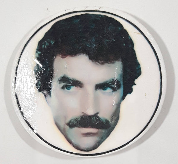 Tom Selleck 4 5/8" Round Resin Fridge Magnet