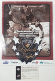 November 21, 2009 WHL Vancouver Giants vs Portland Winter Hawks Legends Night 8" x 10" Poster Paper Henri Richard, Charlie Hodge, Yvon Lambert with White Spot WHL Team Card