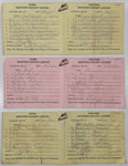 2010 2011 WHL Western Hockey League Starting Line-Up Vancouver Giants Vs Prince George Cougars, Brandon Wheat Kings, and Everett Silvertips Lot of 3 Game Papers Signed by Official Scorer Yellow/Pink