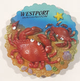 Agiftcorp Westport Washington Crab Ocean Themed 2 5/8" Resin Fridge Magnet