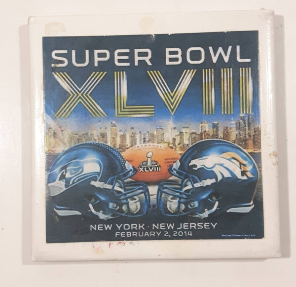 Super Bowl XLVIII New York New Jersey February 2, 2014 4 1/4" x 4 1/4" Ceramic Tile Trivets